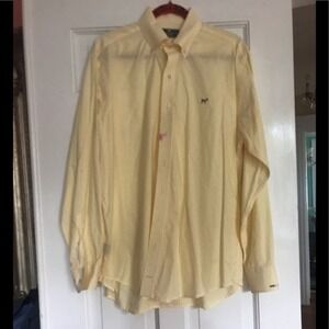 Southern Point Yellow Check Button Down Me…